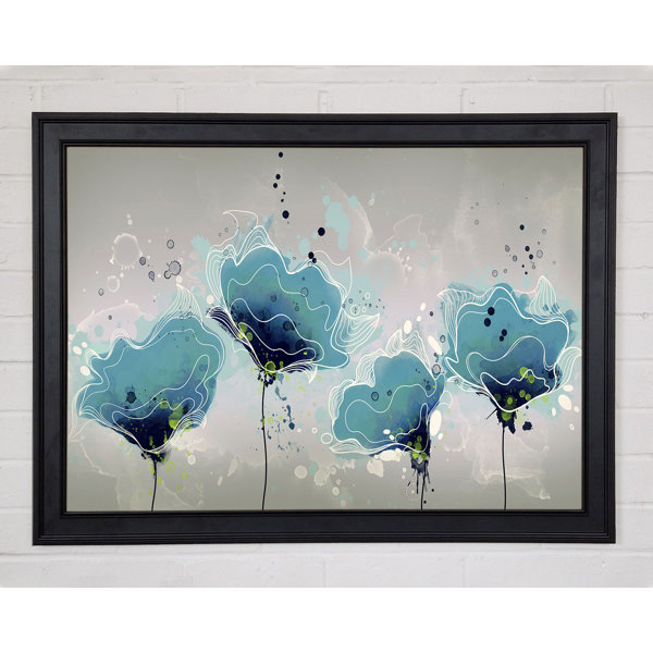 Rosalind Wheeler Blue Jazz Flowers Gerahmter Druck Wayfair De